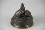 Pierre-Jules MENE (1810-1879): "Les coqs de Bruyère" Sculpture en bronze...