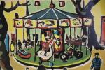 Henri AUTRAN (1926-2007) " Le carrousel " Gouache signée en...