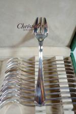 CHRISTOFLE : Ménagère en métal argenté modèle Spatours  comprenant...