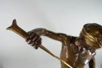 Antonin MERCIÉ (1845-1916) : David vainqueur de Goliath.
Bronze à patine...