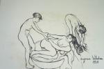 VALADON Suzanne (1865-1938) : Trois femmes à la toilette, lithographie...