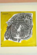 SEGUIN Adrien (1926-2005)  : Portrait de femme, dessin à...