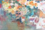 SIMON Henry (1910-1987) : Marché aux fleurs. Huile sur toile....