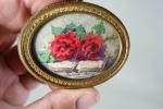 ODIN Blanche (1865-1957) : Livre aux deux roses, petite aquarelle...