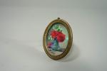 ODIN Blanche (1865-1957) : Vase au bouquet de rose, aquarelle...