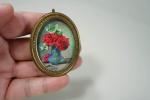 ODIN Blanche (1865-1957) : Vase au bouquet de rose, aquarelle...