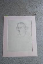 DUFY Raoul (attribué à) : Portrait de femme circa, 1927,...