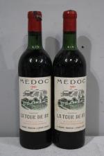 MEDOC Deux bouteilles de vin rouge  "Chateau la tour...