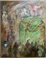 Pierre PATUREAU (1924-2020) : Le violoncelle. Huile sur toile, signée...