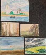 Pierre PATUREAU (Né en 1924) : 5 aquarelles sur papier...