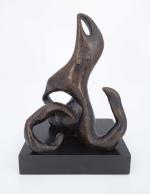 Henri LAURENS<br />
65. Le ruban, 1937<br />
Patinated bronze, signed with initials, numbered 0/6. Lost wax, cast by C. Valsuani Foundry.<br />
Height: 23.5 cm