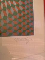 VASARELY Victor (1906-1997) : Composition cinétique. lithographie PV signée en...
