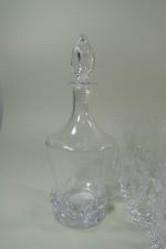 DAUM FRANCE : Service de verre en cristal modèle Sorcy...