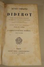 DIDEROT : Oeuvres complètes, Paris, Garnier Frères, 1875 - 1877,...