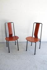 CASTIGLIONI Achille (1918-2002)  : Paire de chaises modèle Irma...