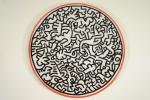 HARING Keith (1958 - 1990 ) : Pattern, Porcelaine, diam...