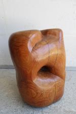 JP CRAMOISAN (XXème s.) :  Dryade, sculpture en bois...