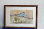 ARNAUD Marcel (1877-1956) : La montagne bleue, pastel signé en...
