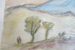 ARNAUD Marcel (1877-1956) : La montagne bleue, pastel signé en...