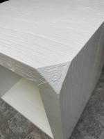 Chevet "cube" COUVENT DES MINIMES en bois laqué blanc, 45cm...