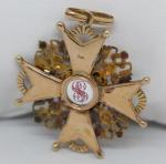 EMPIRE RUSSE. Médaille de l'Ordre de Saint Stanislas en or...