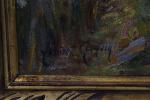 Louise GERMAIN (1874-1939), "La basse-cour", Huile sur toile, signée en...