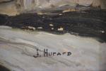 Joseph HURARD (1887-1956), "Paysage provençal".  Huile sur panneau, signée...
