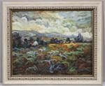 Jacques PELLEGRIN (1944-2021) "Paysage" Huile sur toile signée en bas...