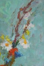 GUINEBERT, André (1902-?). "Vase de fleurs", huile sur toile signée...