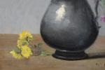 ADAM (?). "Bouquet de fleurs", huile sur toile signée en...
