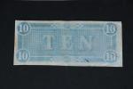 BILLETS (deux) de dix dollars américains, 17 février 1864. n°82919G...