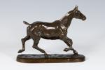 Gaston d'ILLIERS (1876-1932). "Dolly", Bronze à patine brune signé et...