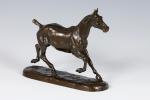 Gaston d'ILLIERS (1876-1932). "Dolly", Bronze à patine brune signé et...