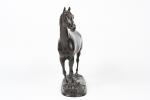 Pierre LENORDEZ (1815-1892). "Pilgrim",  portrait de cheval, Bronze à...