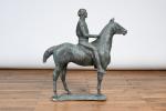 DEWITT, Floyd Tennison (1934-2000). "Cavalier". Sculpture en bronze à patiné....