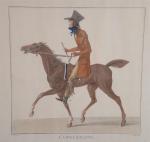 VERNET Carle (1758-1836). "L'anglomane", gravure en couleurs. 40 x 43...
