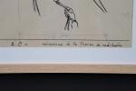 CHAMBRY Pierre (1916-2008). "Mécanisme de la flexion des machoires", dessin...