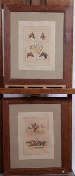 PILL. L. (fin 19ème). "Portraits de chevaux de courses" et...