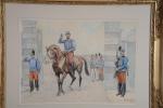 SCOTT Georges (1873 - 1942) "Officier à cheval" dessin aquarellé...