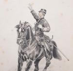 GILET. M., d'après Alphonse de NEUVILLE. "Hussard à cheval", plume...