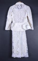 MICHELE ARNAUD. Robe de mariée des années 1960, ensemble veste...
