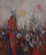 DMITRIENKO Pierre (1925-1974). "Abstraction", huile sur toile signée. 45 x...