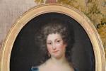 ECOLE FRANCAISE fin du 18ème siècle. "Portrait de femme en...