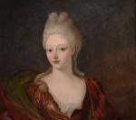 ECOLE FRANCAISE vers 1700. "Portrait de femme de qualité", huile...
