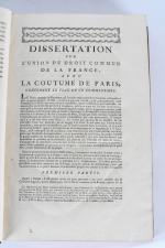 BOURJON, François. 
Le droit commun de la France, et la...