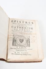 (RELIURE). 
Les Epistres de la seraphique vierge Saincte Catherine de...
