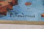 DE TONDEREAU, Paul (1886-1977). "Baie méditerranéenne", huile sur toile, signée...