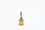 STATUETTE miniature de Napoléon en métal (probablement argent) sur une...