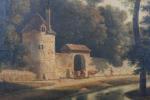 DEMARNE, Jean Louis (1744-1829) (suiveur de). "Passage du gué", huile...
