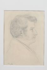 DAVID D'ANGERS, Pierre Jean (1788-1856). Autoportrait présumé. Dessin à la...